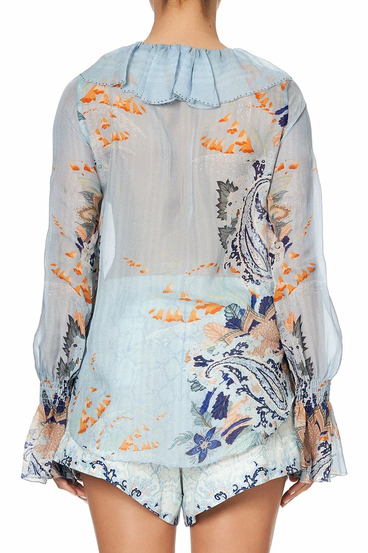 Camilla EBoutique (US) Up To 40% Off LACE UP RUFFLE BLOUSE FRASER FANTASIA