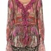 Camilla EBoutique (US) Up To 50% Off LACE UP RUFFLE BLOUSE LOTUS LOVERS