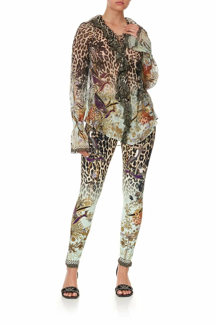 Camilla EBoutique (US) Up To 50% Off LACE UP RUFFLE BLOUSE NOMADIC NYMPH