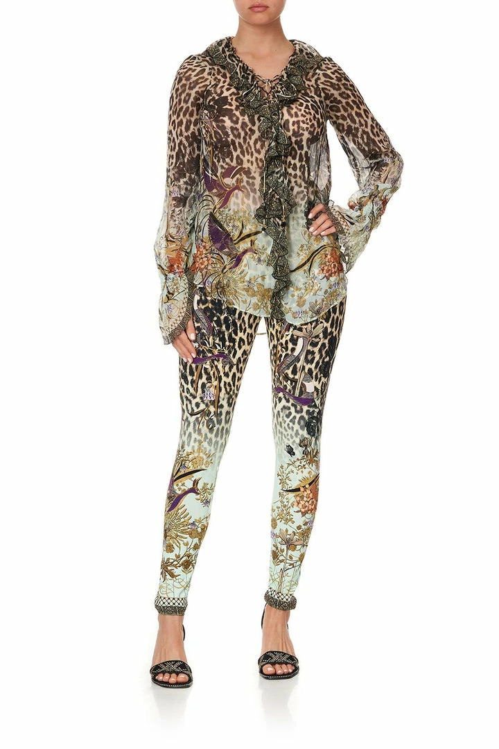 Camilla EBoutique (US) Up To 50% Off LACE UP RUFFLE BLOUSE NOMADIC NYMPH