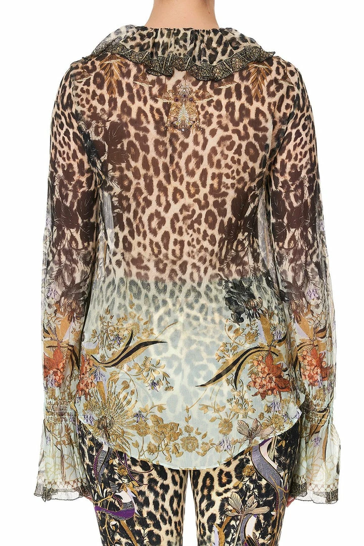 Camilla EBoutique (US) Up To 50% Off LACE UP RUFFLE BLOUSE NOMADIC NYMPH