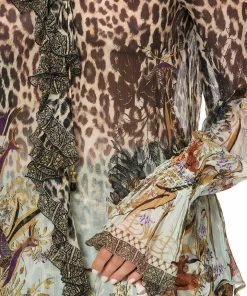 Camilla EBoutique (US) Up To 50% Off LACE UP RUFFLE BLOUSE NOMADIC NYMPH