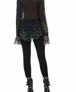 Camilla EBoutique (US) Up To 50% Off LACE UP RUFFLE BLOUSE WISE WINGS