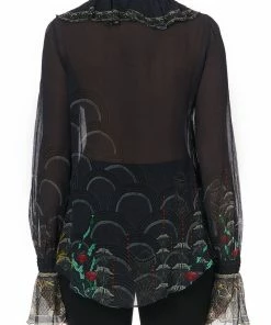 Camilla EBoutique (US) Up To 50% Off LACE UP RUFFLE BLOUSE WISE WINGS