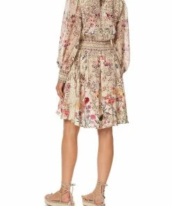 Camilla EBoutique (US) LACE UP SHIRRED WAIST DRESS DRIFTING DREAMER Up To 30% Off