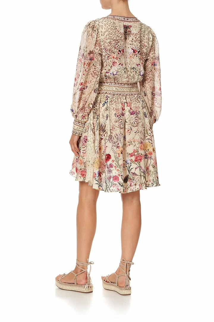 Camilla EBoutique (US) LACE UP SHIRRED WAIST DRESS DRIFTING DREAMER Up To 30% Off