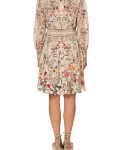 Camilla EBoutique (US) LACE UP SHIRRED WAIST DRESS DRIFTING DREAMER Up To 30% Off