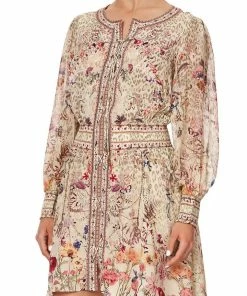 Camilla EBoutique (US) LACE UP SHIRRED WAIST DRESS DRIFTING DREAMER Up To 30% Off