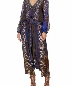 Camilla EBoutique (US) LACE UP SIDE BLOUSE KOMODO QUEEN