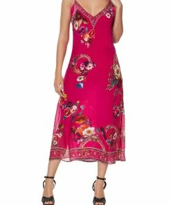 Camilla EBoutique (US) LACE UP SLIP WITH SHEER PANEL APPLE EYED Up To 50% Off