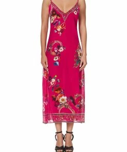 Camilla EBoutique (US) LACE UP SLIP WITH SHEER PANEL APPLE EYED Up To 50% Off