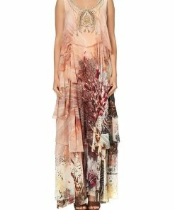 Camilla EBoutique (US) Up To 30% Off LAYERED FRILL LONG DRESS COASTAL TREASURE