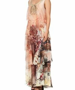 Camilla EBoutique (US) Up To 30% Off LAYERED FRILL LONG DRESS COASTAL TREASURE