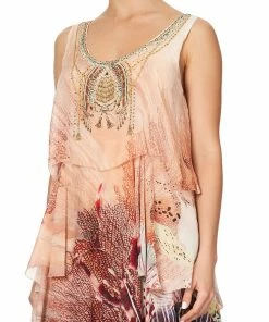 Camilla EBoutique (US) Up To 30% Off LAYERED FRILL LONG DRESS COASTAL TREASURE