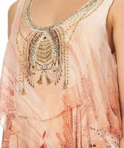 Camilla EBoutique (US) Up To 30% Off LAYERED FRILL LONG DRESS COASTAL TREASURE