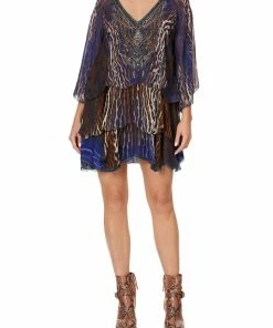 Camilla EBoutique (US) LAYERED FRILL SHORT DRESS KOMODO QUEEN