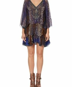 Camilla EBoutique (US) LAYERED FRILL SHORT DRESS KOMODO QUEEN