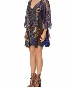 Camilla EBoutique (US) LAYERED FRILL SHORT DRESS KOMODO QUEEN