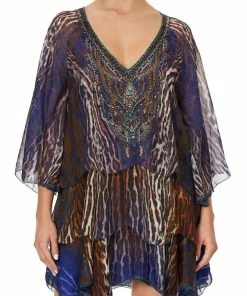 Camilla EBoutique (US) LAYERED FRILL SHORT DRESS KOMODO QUEEN