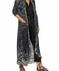 Camilla EBoutique (US) Up To 50% Off LONG CASUAL JACKET WITH POCKETS MIDNIGHT PEARL