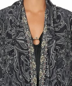 Camilla EBoutique (US) Up To 50% Off LONG CASUAL JACKET WITH POCKETS MIDNIGHT PEARL