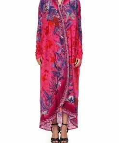 Camilla EBoutique (US) LONG CASUAL JACKET WITH POCKETS TROPIC OF NEON