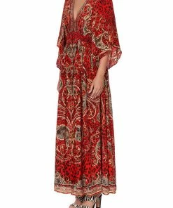 Camilla EBoutique (US) LONG DRESS WITH SMOCKED WAIST SLAVE TO THE RHYTHM Up To 30% Off