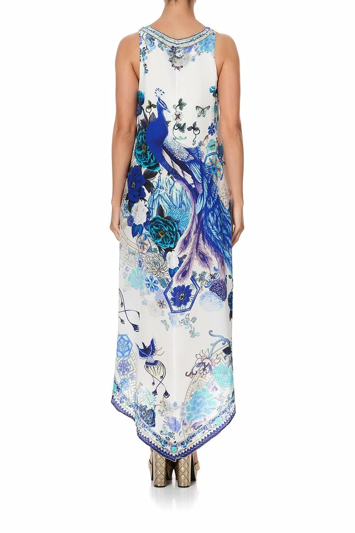 Camilla EBoutique (US) LONG DRESS WITH STRAP BEAD DETAIL WHITE SIDE OF THE MOON