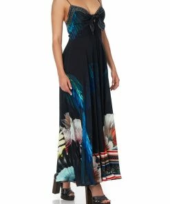 Camilla EBoutique (US) LONG DRESS WITH TIE FRONT NIGHT FLIGHT Up To 30% Off