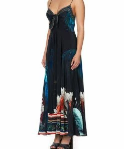 Camilla EBoutique (US) LONG DRESS WITH TIE FRONT NIGHT FLIGHT Up To 30% Off