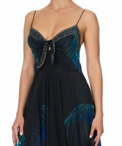 Camilla EBoutique (US) LONG DRESS WITH TIE FRONT NIGHT FLIGHT Up To 30% Off