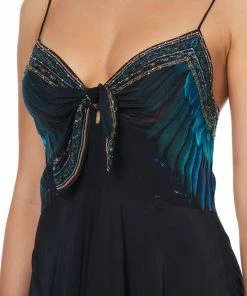 Camilla EBoutique (US) LONG DRESS WITH TIE FRONT NIGHT FLIGHT Up To 30% Off