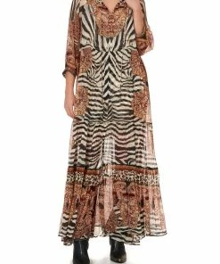 Camilla EBoutique (US) LONG GATHERED PANEL DRESS WILD FIRE