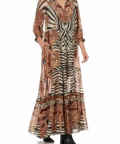Camilla EBoutique (US) LONG GATHERED PANEL DRESS WILD FIRE