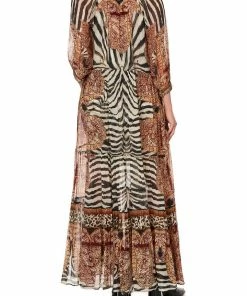 Camilla EBoutique (US) LONG GATHERED PANEL DRESS WILD FIRE