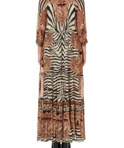 Camilla EBoutique (US) LONG GATHERED PANEL DRESS WILD FIRE