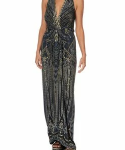 Camilla EBoutique (US) LONG JERSEY HALTER DRESS GREAT SCOTT
