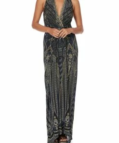Camilla EBoutique (US) LONG JERSEY HALTER DRESS GREAT SCOTT