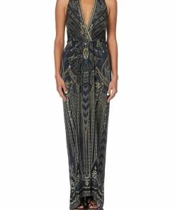 Camilla EBoutique (US) LONG JERSEY HALTER DRESS GREAT SCOTT