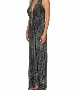 Camilla EBoutique (US) LONG JERSEY HALTER DRESS GREAT SCOTT