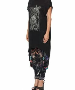 Camilla EBoutique (US) LONG SCOOP BACK HEM T-SHIRT MOONLIT MUSINGS Up To 30% Off