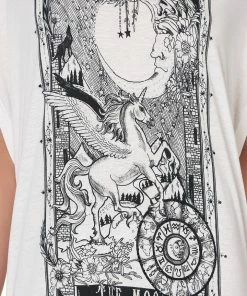 Camilla EBoutique (US) Up To 30% Off LONG SCOOP BACK HEM T-SHIRT SILVER LININGS