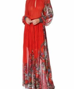 Camilla EBoutique (US) LONG SLEEVE DRESS WITH COLLAR WONDERING WARATAH Up To 30% Off