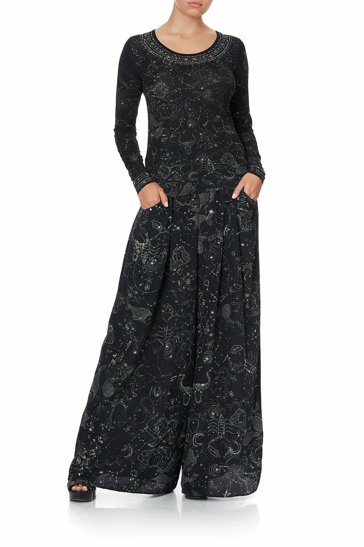 Camilla EBoutique (US) LONG SLEEVE FITTED TOP MIDNIGHT MOON HOUSE