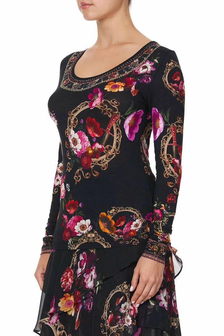 Camilla EBoutique (US) LONG SLEEVE FITTED TOP MIRROR MIRROR Up To 30% Off