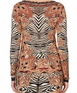 Camilla EBoutique (US) Up To 50% Off LONG SLEEVE FITTED TOP WILD FIRE
