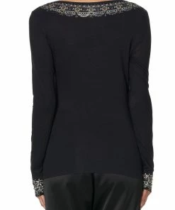 Camilla EBoutique (US) Up To 30% Off LONG SLEEVE TOP WITH THUMBHOLE MIDNIGHT PEARL
