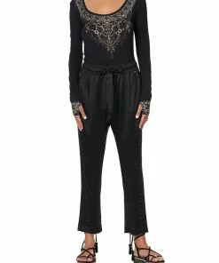 Camilla EBoutique (US) Up To 30% Off LONG SLEEVE TOP WITH THUMBHOLE MIDNIGHT PEARL