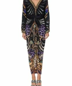 Camilla EBoutique (US) Up To 30% Off LONG SPLIT FRONT TWIST DRESS SHES GOT GRACE