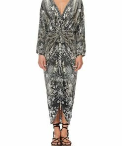 Camilla EBoutique (US) LONG SPLIT FRONT TWIST DRESS ONE TRIBE Up To 40% Off